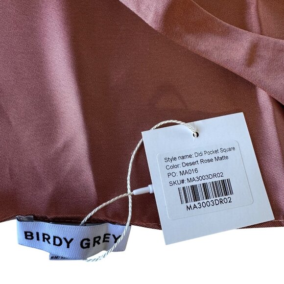 Birdy Grey Pink Bridesmaid Dress Matching Bow Tie Set Large Elegant Formal Wear - Picture 11 of 16